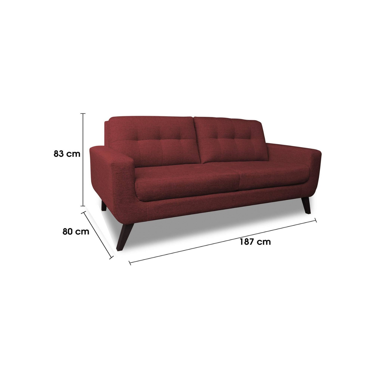 SALABIN-1078 Juego de Sala Shack 3-1-1 Puestos Rojo_02