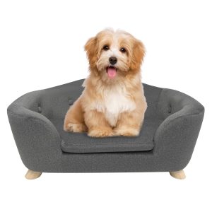 Sofá Small 1 cuerpo Gris Tela anti rasguños