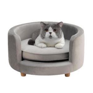 Sofá Circular 1 cuerpo Gris Tela anti rasguños