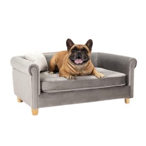 Sofá Classic 1 cuerpo Gris Tela anti rasguños