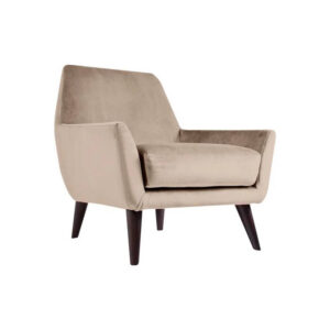 Poltrona Charlotta Beige Terciopelo pet friendly 75x75x90