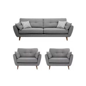 Juego de Sala Hermoso Gris 3-1-1 tela anti fluidos